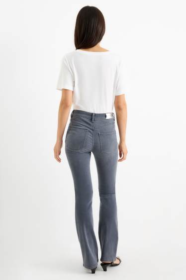 Damen - Bootcut Jeans - Mid Waist - Shaping-Jeans - LYCRA® - jeansgrau