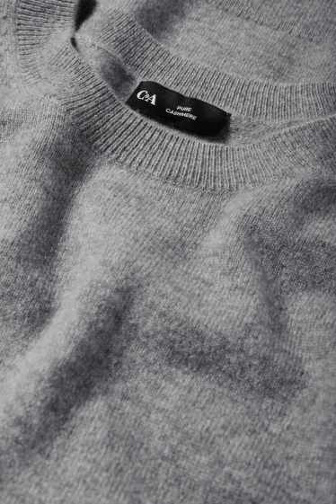 Damen - Kaschmir-Pullover - grau
