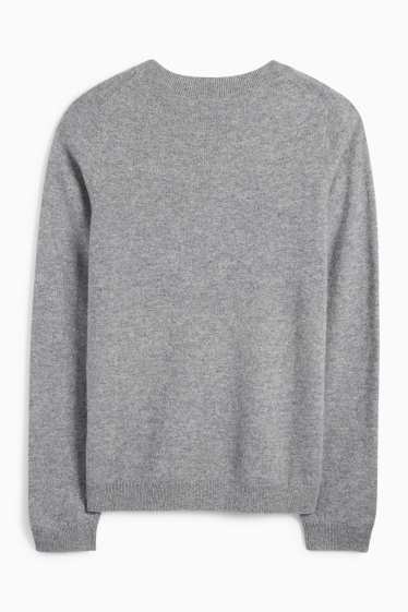 Damen - Kaschmir-Pullover - grau
