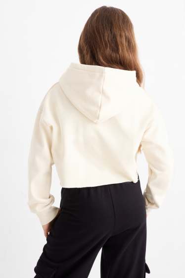Kinderen: meisjes - Kuromi - set - hoodie en topje - 2-delig - licht beige