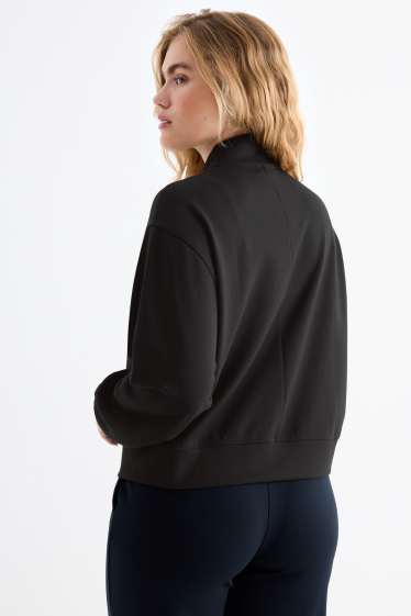 Dames - Basic sweatvest - zwart