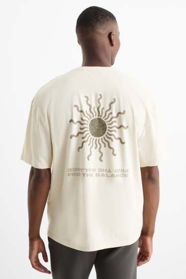 Uomo - T-shirt sportiva - beige chiaro