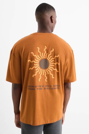 Uomo - T-shirt sportiva - arancio scuro