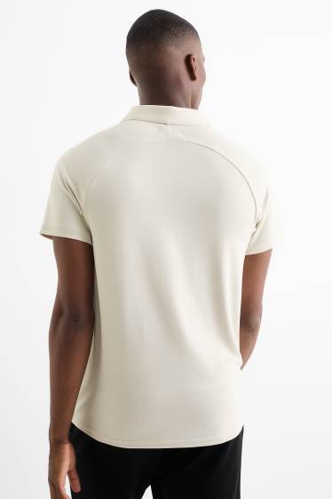 Bărbați - Tricou polo funcțional - bej deschis