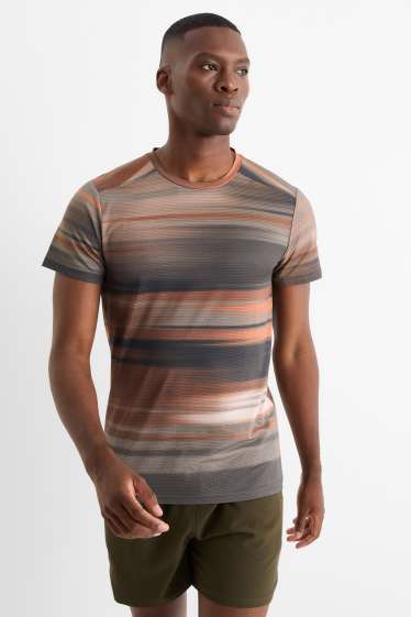 Heren - Sportshirt - met patroon - bruin
