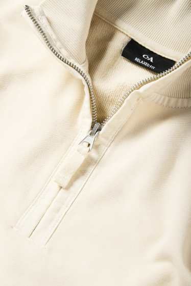 Herren - Sweatshirt - cremeweiß