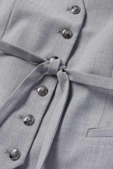 Damen - Business-Weste - Regular Fit - Nadelstreifen - grau