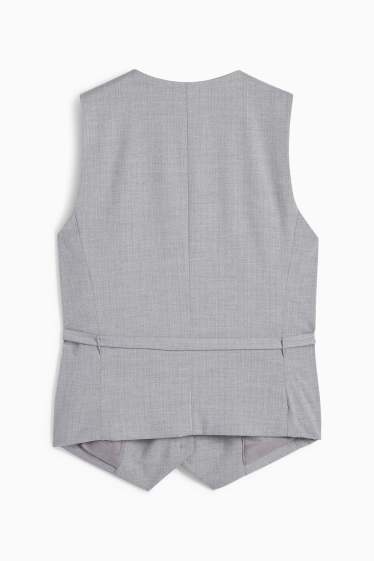 Damen - Business-Weste - Regular Fit - Nadelstreifen - grau