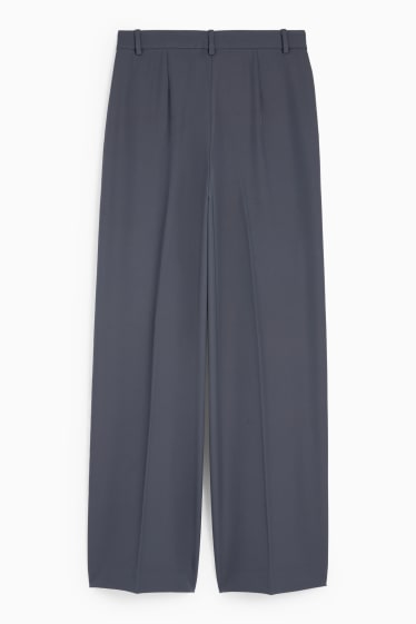 Damen - Business-Hose - High Waist - Relaxed Fit - dunkelblau