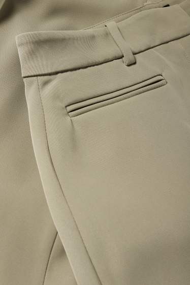 Femmes - Pantalon de bureau - high waist - relaxed fit - kaki