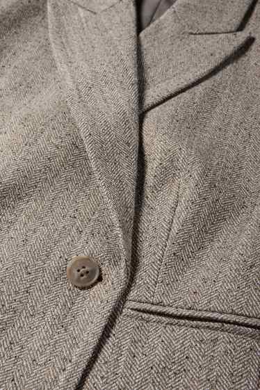Damen - Business-Weste - Regular Fit - strukturiert - grau-melange