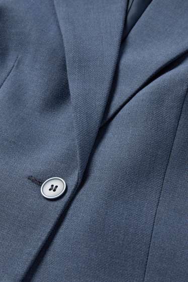Dames - Korte blazer - regular fit - met structuur - donkerblauw