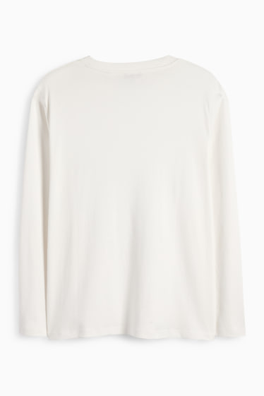 Damen - Langarmshirt - weiß