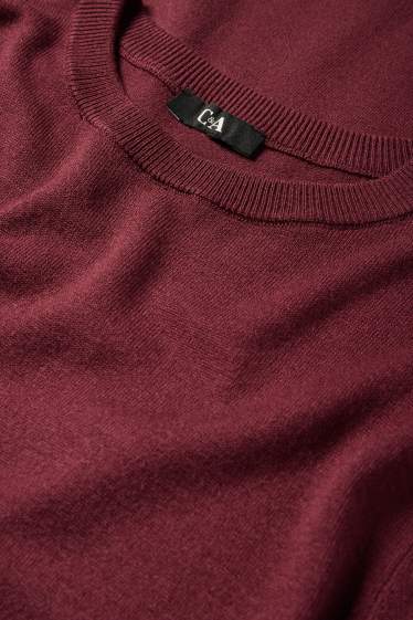 Femei - Rochie din tricot - bordo