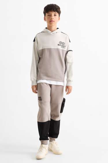 Bambini - Pantaloni sportivi cargo - grigio