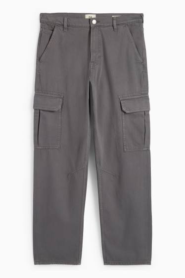 Herren - Cargohose - Relaxed Fit - dunkelgrau