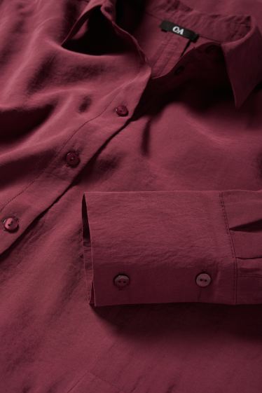 Women - Shirt dress - bordeaux
