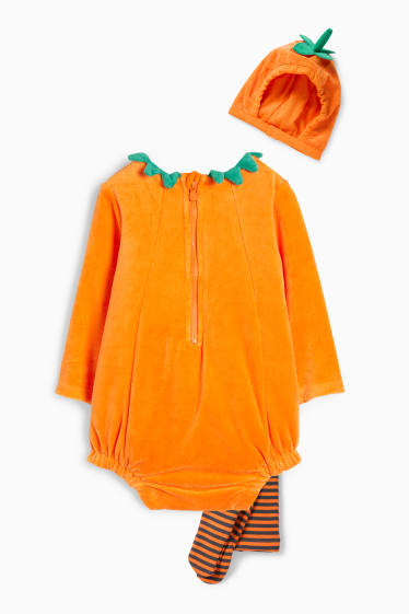 Baby Girls - Halloween - pumpkin - baby costume - 3 piece - orange
