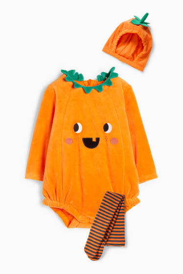 Baby Girls - Halloween - pumpkin - baby costume - 3 piece - orange