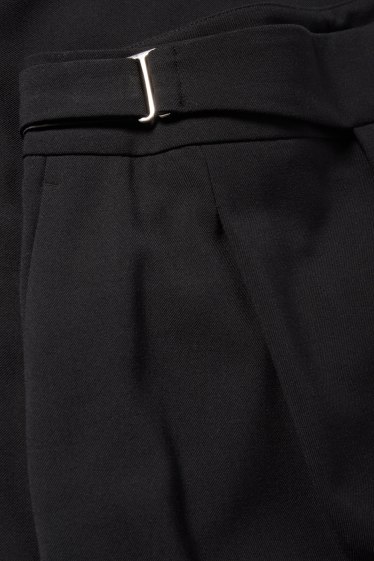 Femei - Pantaloni culotte - talie medie - relaxed fit - negru