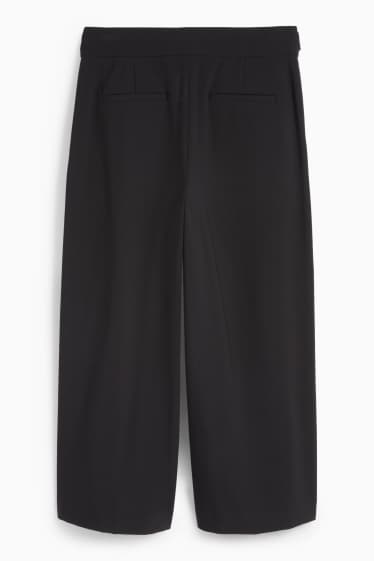 Femei - Pantaloni culotte - talie medie - relaxed fit - negru