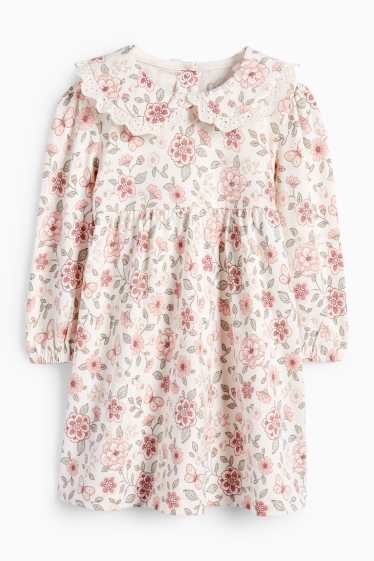 Baby Mädchen - Blümchen - Baby-Outfit - 2 teilig - hellbeige