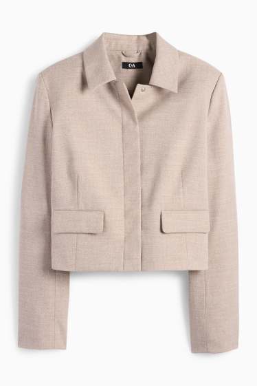 Damen - Business-Blazer - Regular Fit - strukturiert - beige