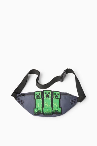 Kinder Mädchen - Minecraft - Bauchtasche - schwarz
