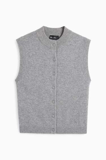 Women - Cashmere waistcoat - gray