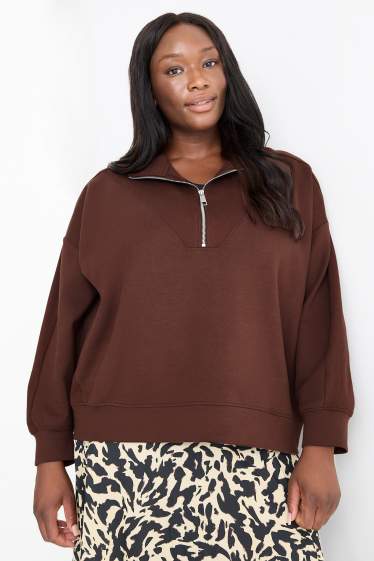 Dames - Sweatshirt - bruin
