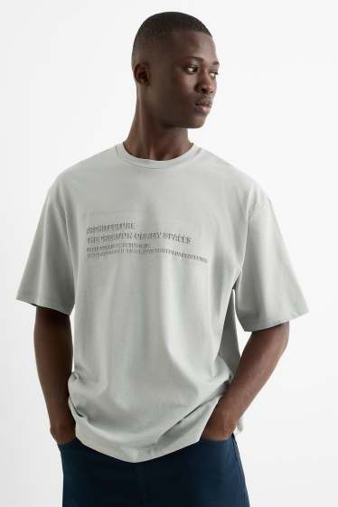 Bărbați - Tricou - relaxed fit - gri deschis