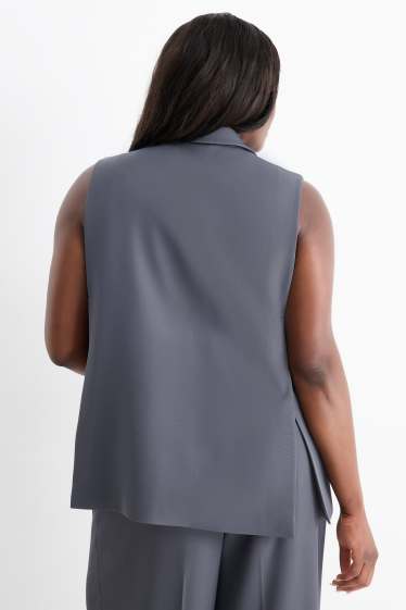 Dames - Business-gilet - straight fit - blauw