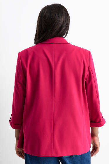 Dames - Lange blazer - regular fit - donker rose