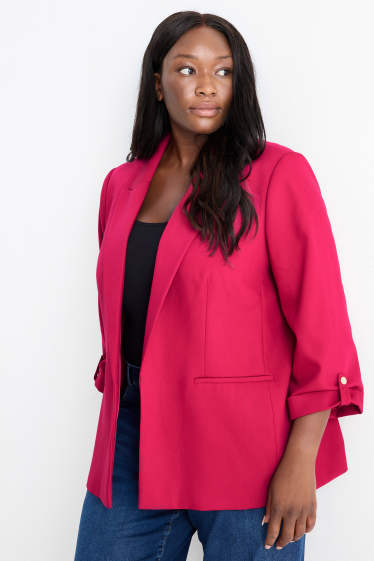 Dames - Lange blazer - regular fit - donker rose