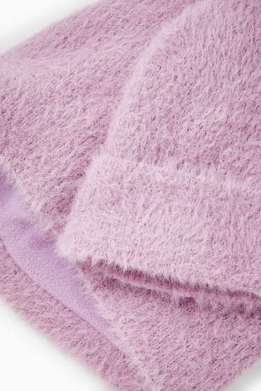 Children Girls - Set - hat and snood - 2 piece - light violet