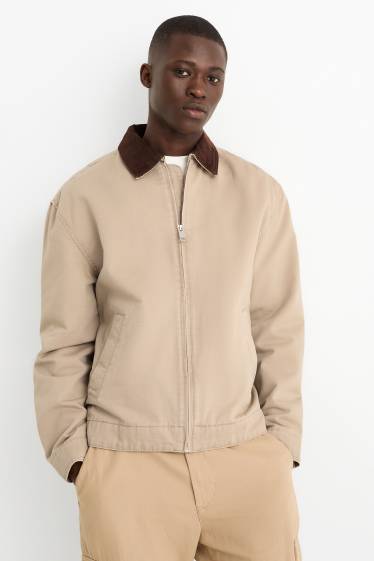 Heren - Jas - gevoerd - licht beige