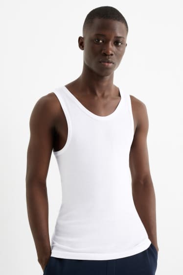 Men - Multipack of 3 - vest - skinny rib - white