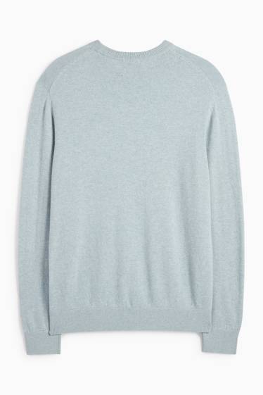 Men - Cashmere jumper - light blue