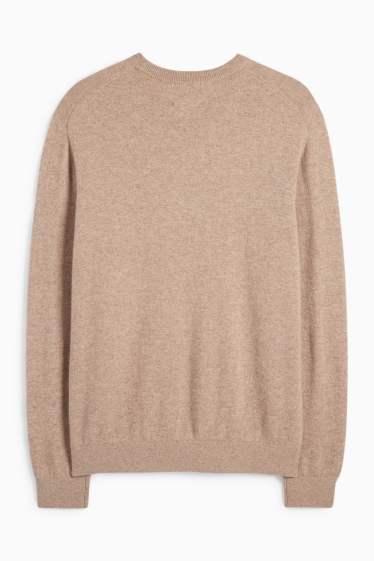 Herren - Kaschmir-Pullover - beige