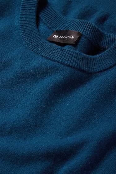 Herren - Kaschmir-Pullover - petrol