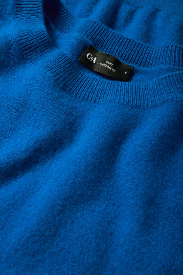Dames - Trui van kasjmier - blauw
