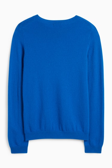 Dames - Trui van kasjmier - blauw