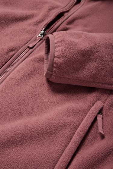 Dames - Basic vest van fleece - donker rose
