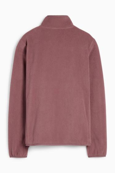 Dames - Basic vest van fleece - donker rose