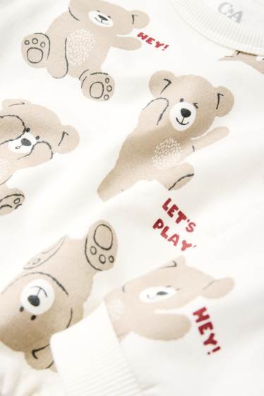 Baby Boys - Teddy bear - baby sweatshirt - cremewhite