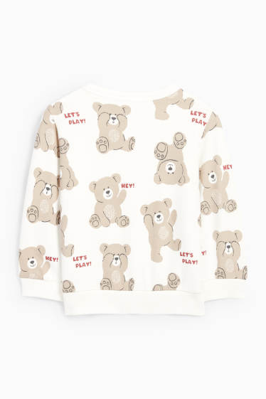 Baby Boys - Teddy bear - baby sweatshirt - cremewhite