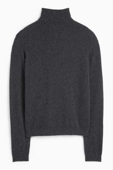 Dona - Jersei de coll alt de caixmir - gris fosc