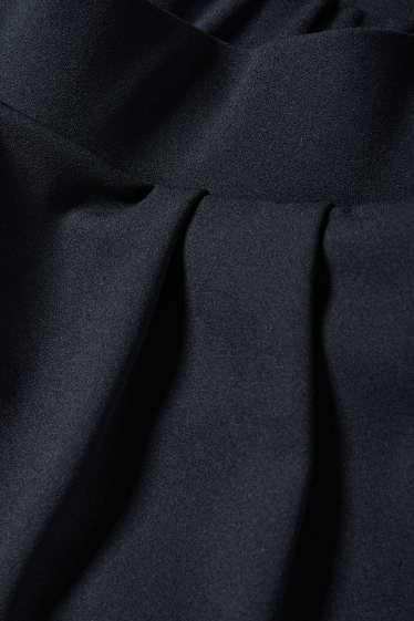 Donna - Pantaloni basic di jersey - vita media - palazzo - nero