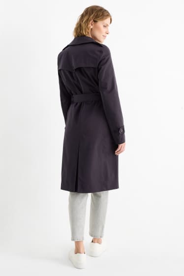 Damen - Trenchcoat - dunkelblau