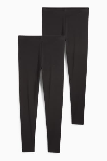 Femmes - Lot de 2 - leggings basiques - noir
